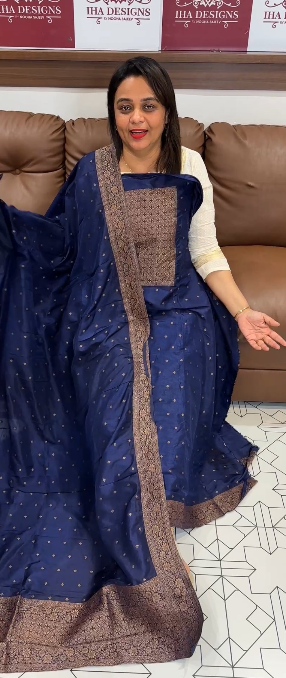 SEMI BANARSI UNSTITCHED SALWAR SUITS - IHA 26163
