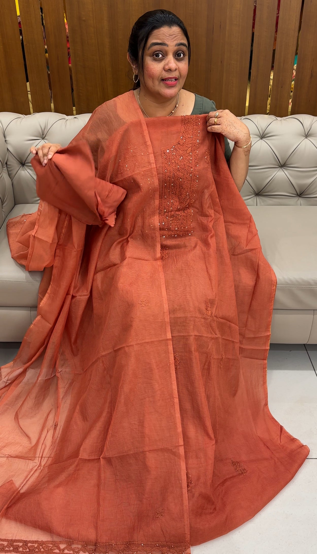 SILK KOTA UNSTITCHED SALWAR SUITS - IHA 27644