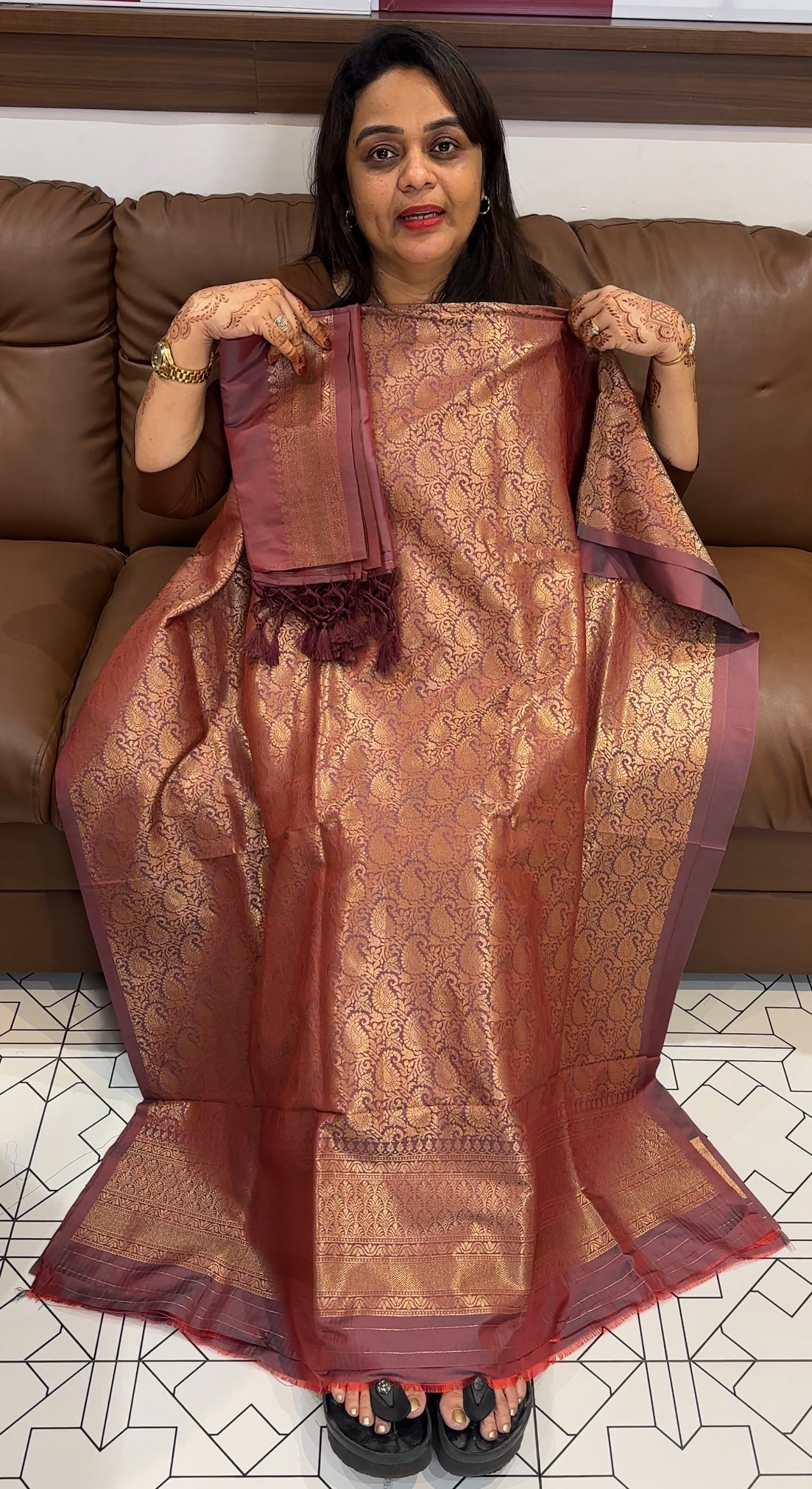 KATAN BANARASI UNSTITCHED SALWAR SUITS - IHA 23919