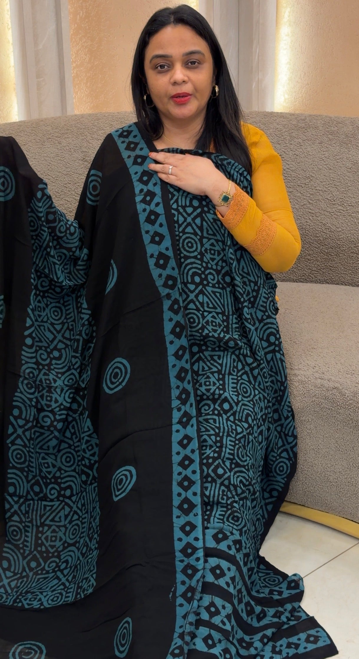 BATIK PRINTED UNSTITCHED SALWAL SUITS -IHA 33472