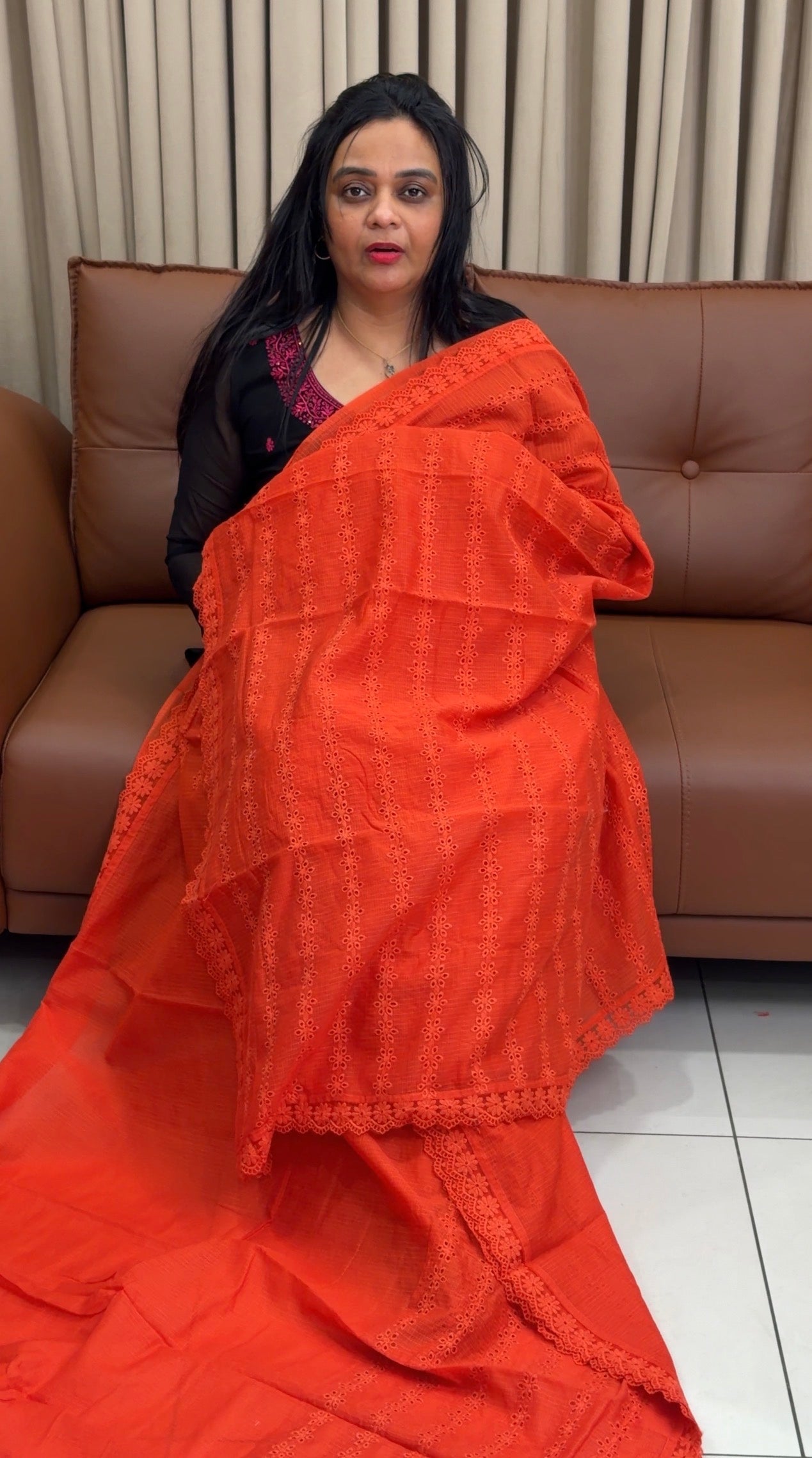 NET KOTA SAREES - IHA 34806