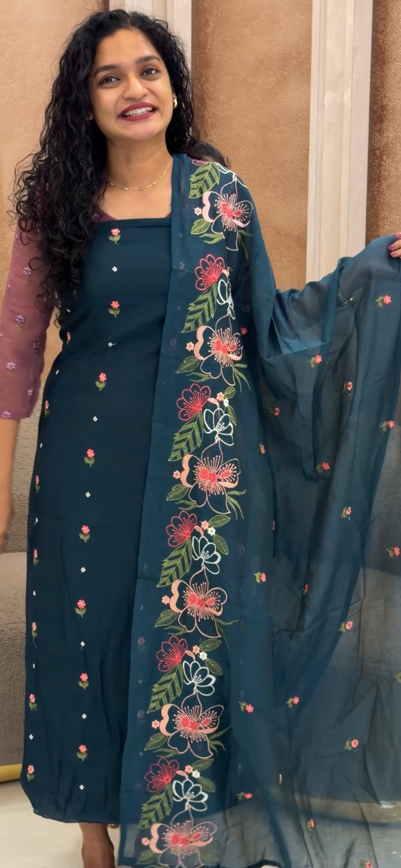 MALAI CHANDERI UNSTITCHED SALWAR SUITS - IHA 33288