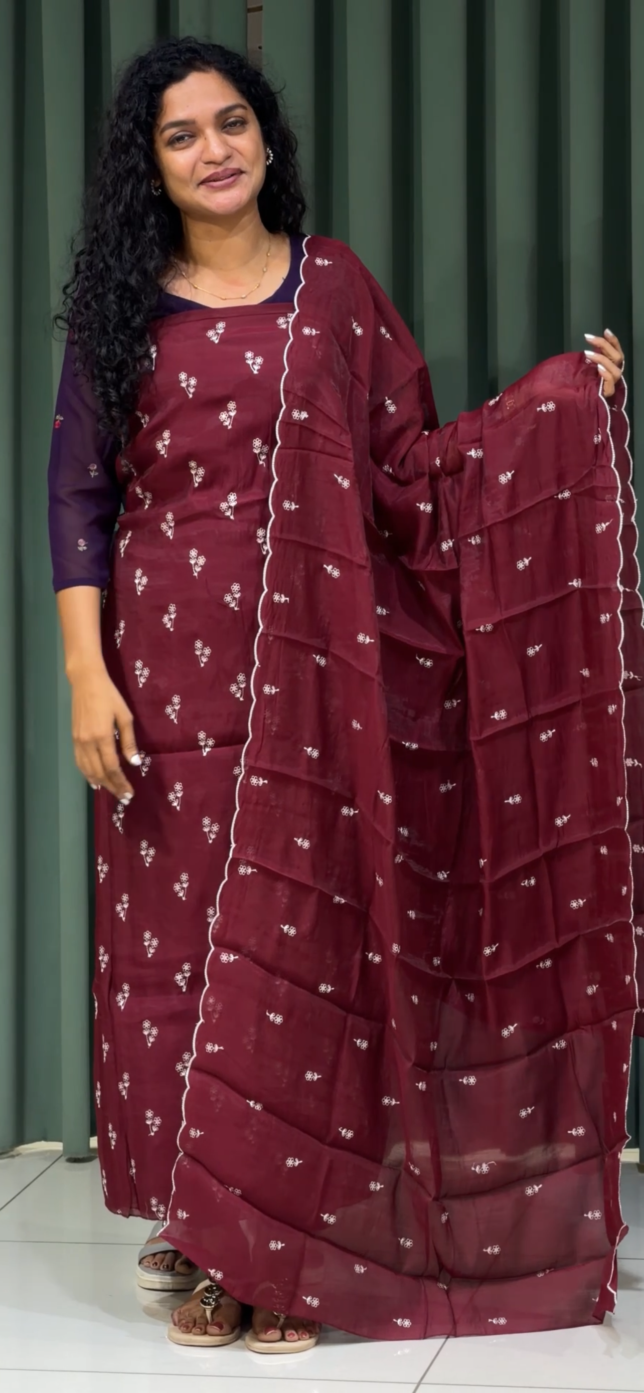 MALAI CHANDERI UNSTITCHED SALWAR SUITS - IHA 32990