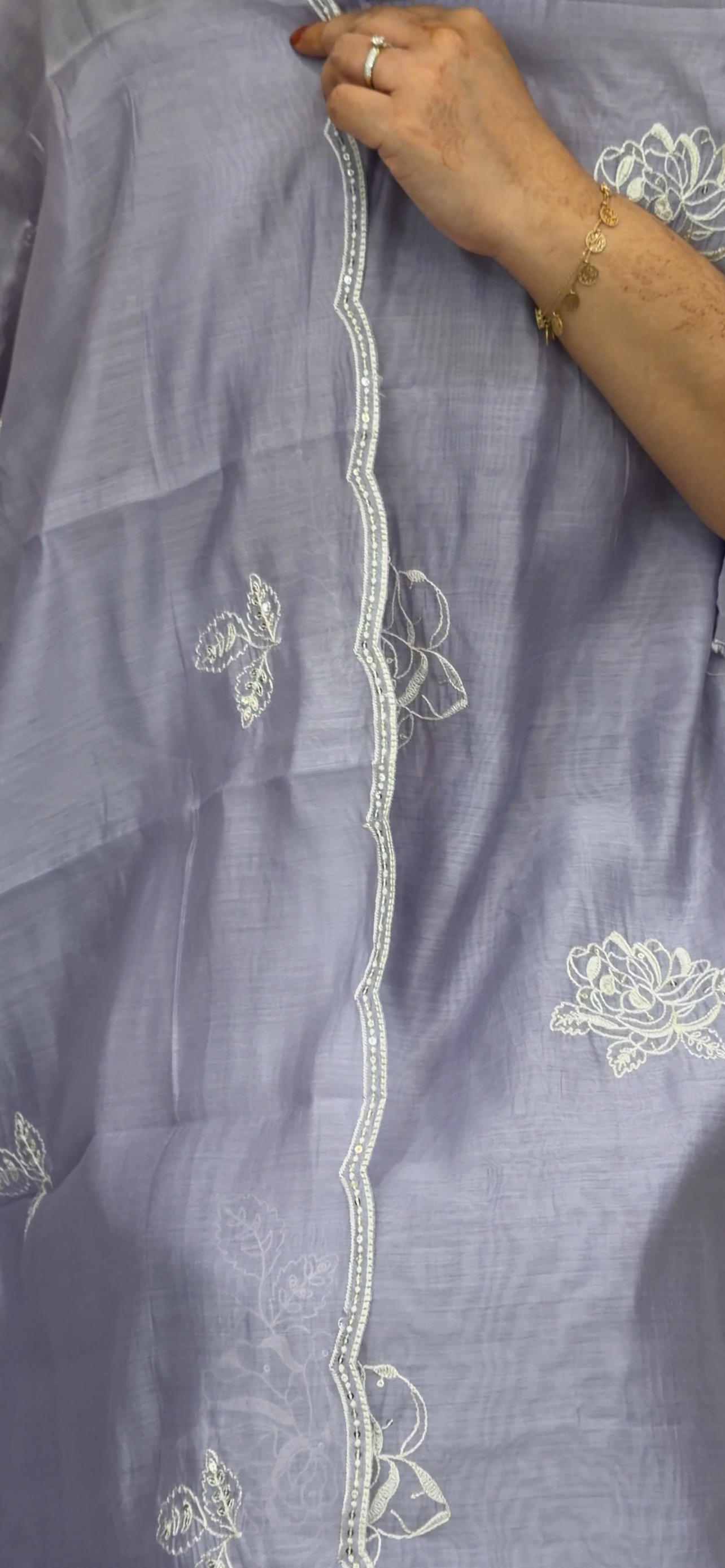 MUL CHANDERI UNSTITCHED SALWAR SUITS - IHA 33203
