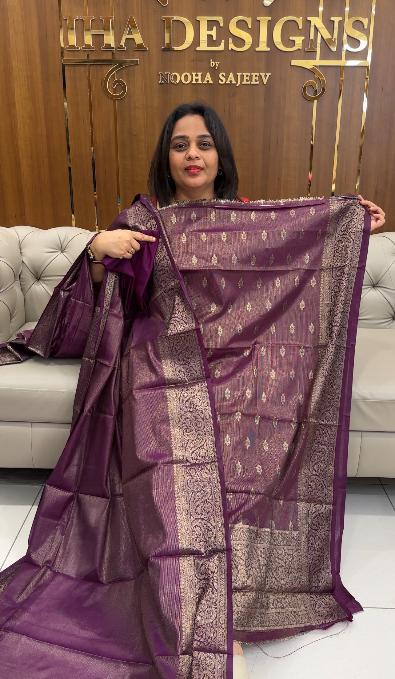 TISSUE UNSTITCHEED SALWAR SUITS - IHA 25223