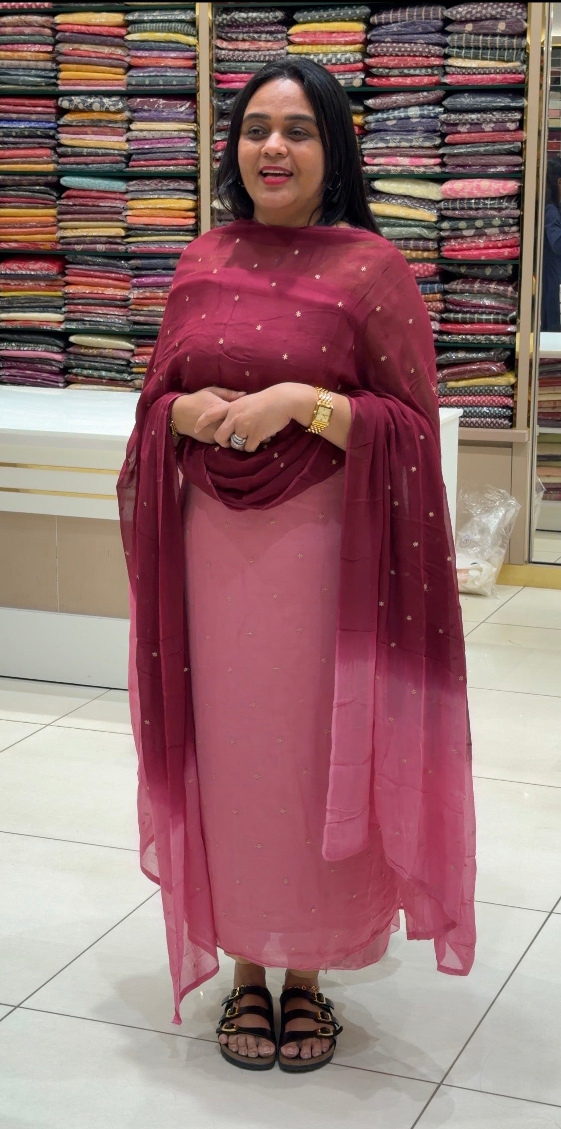 GEORGETTE UNSTITCHED SALWAR SUITS - IHA 35300