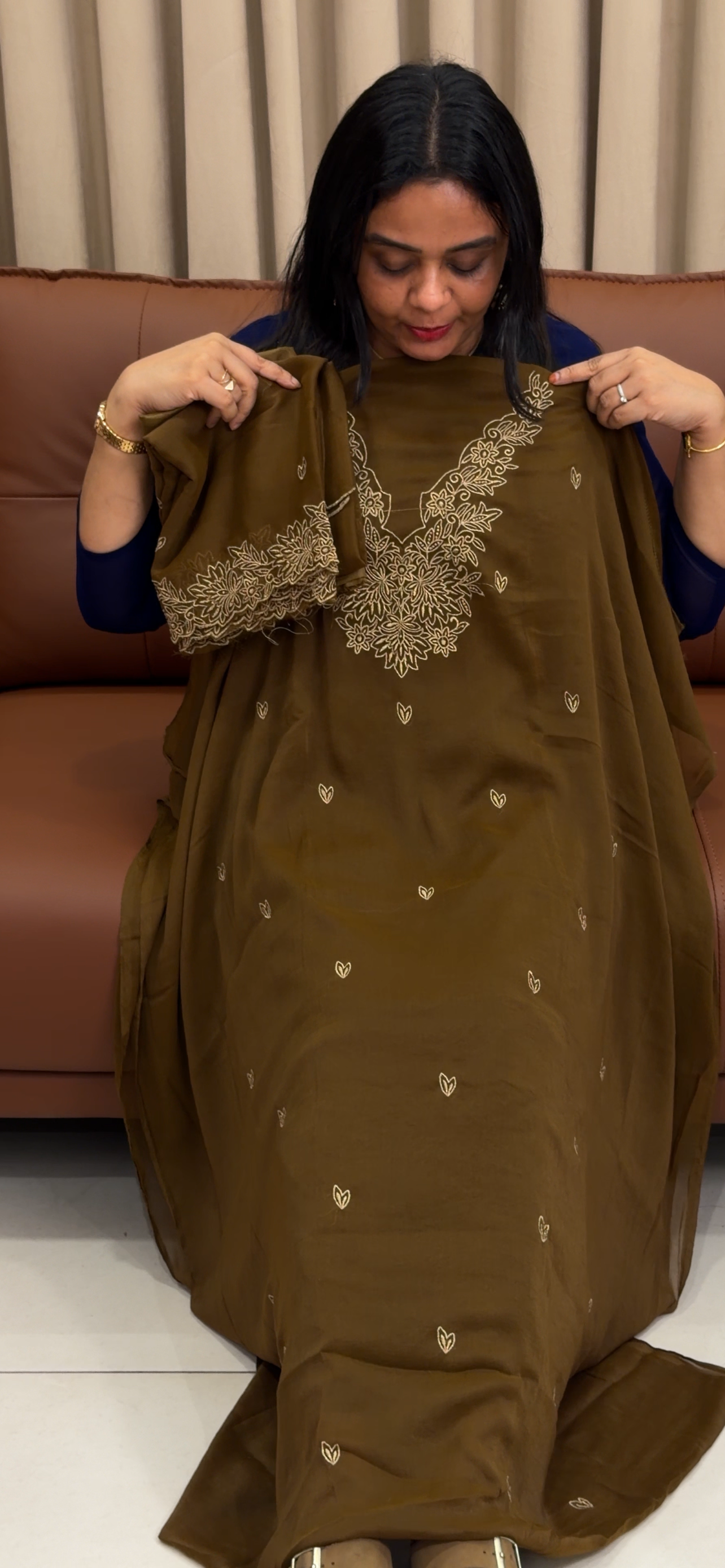 CRUSHED CHIFFON UNSTITCHED SALWAR SUITS - IHA 33642