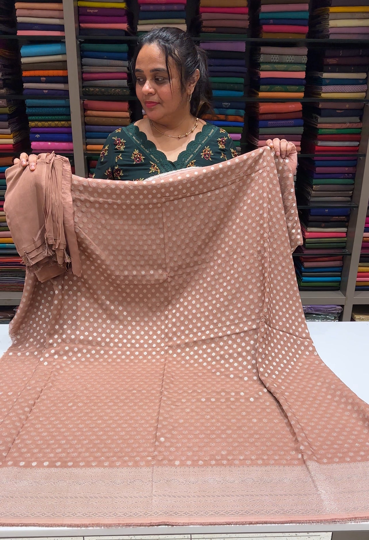 BANARASI UNSTITCHED SALWAR SUITS - IHA 26510
