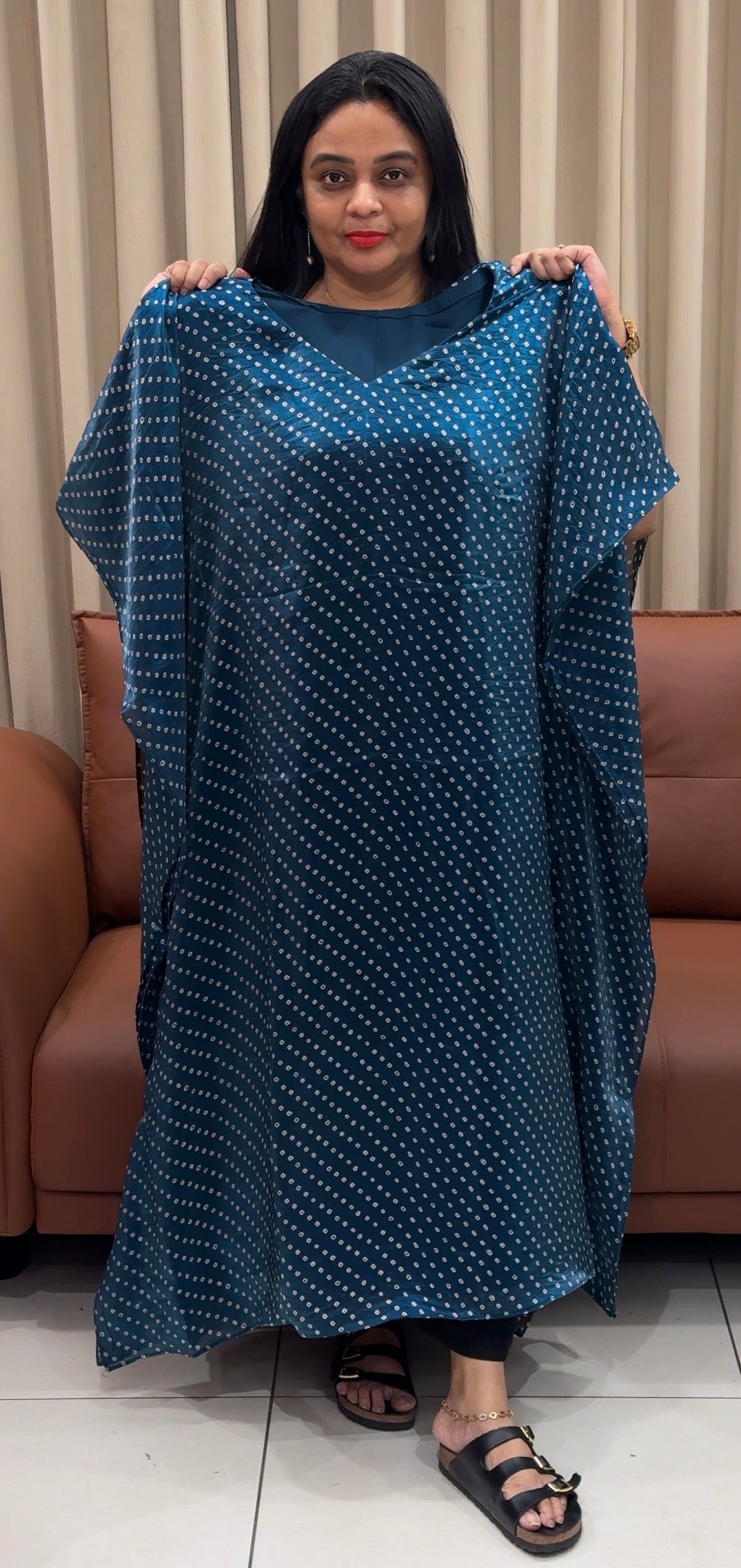 IHA'S IN-HOUSE BANDHEJ PRINTED KAFTAN TOPS - IHA 35404