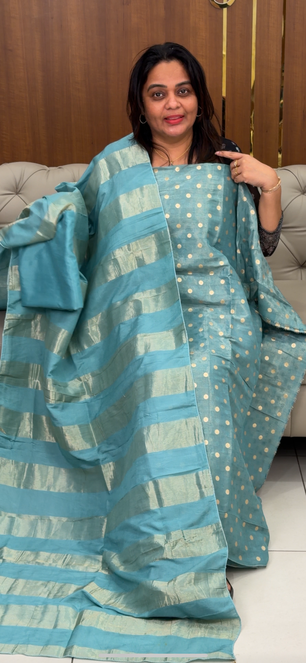 SEMI BANARASI UNSTITCHED SALWAR SUITS - IHA 29241