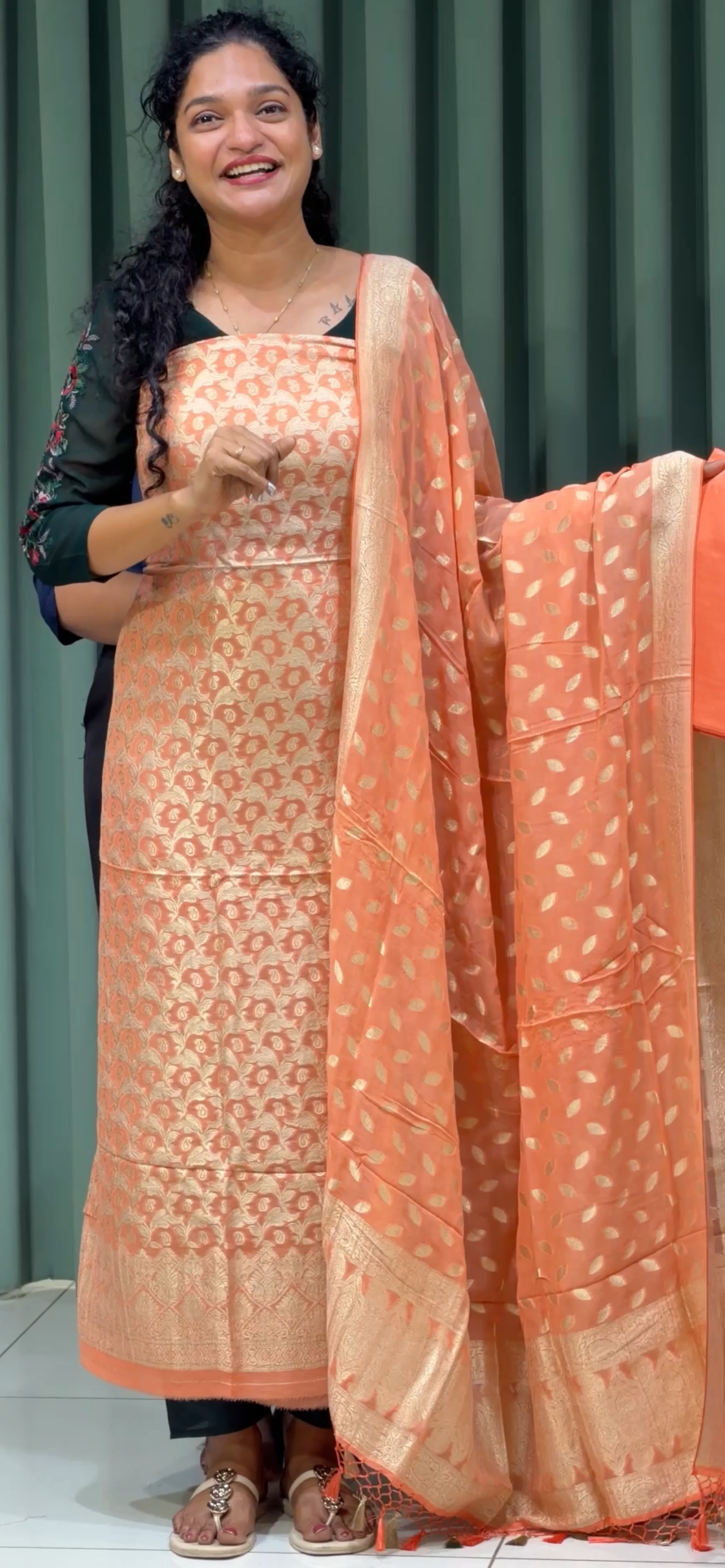 SEMI BANARASI UNSTITRCHED SALWAR SUITS - IHA 33183