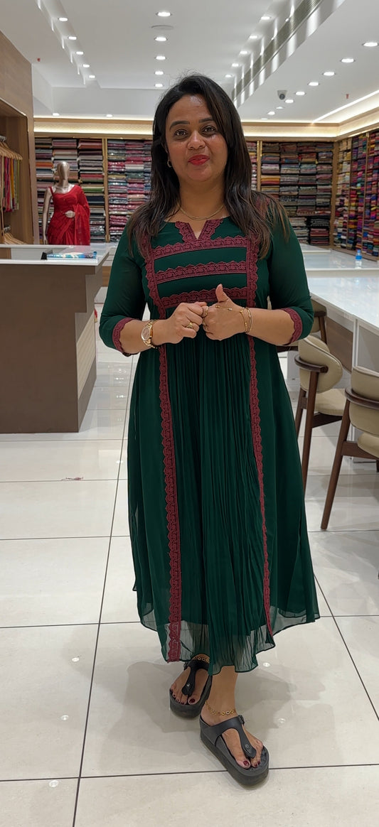 IHA'S IN-HOUSE GEORGETTE ALINE TOPS - IHA 26008