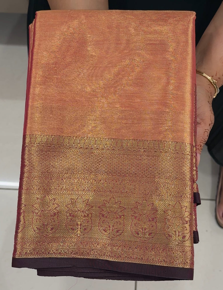SEMI TISSUE SAREES - IHA 27432