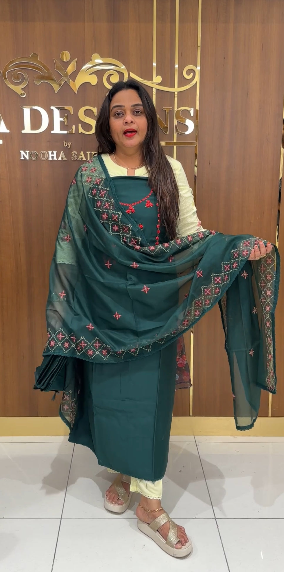 MODAL CHANDERI UNSTITCHED SALWAR SUITS - IHA 29385