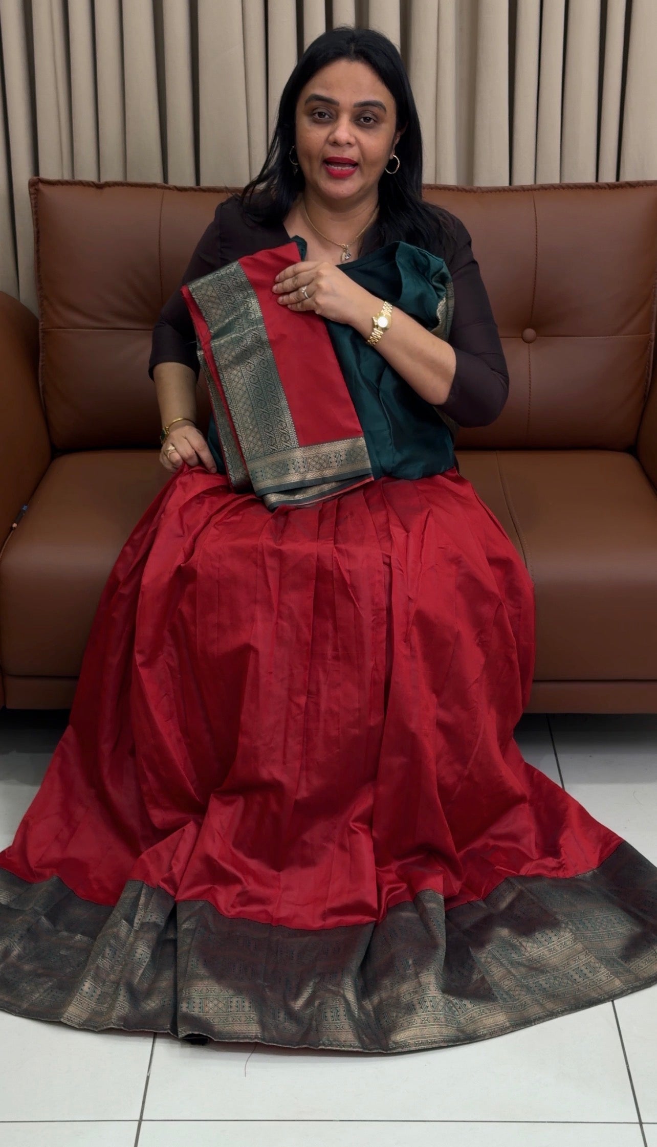 READY TO WEAR DHAVANI SETS - IHA 34400