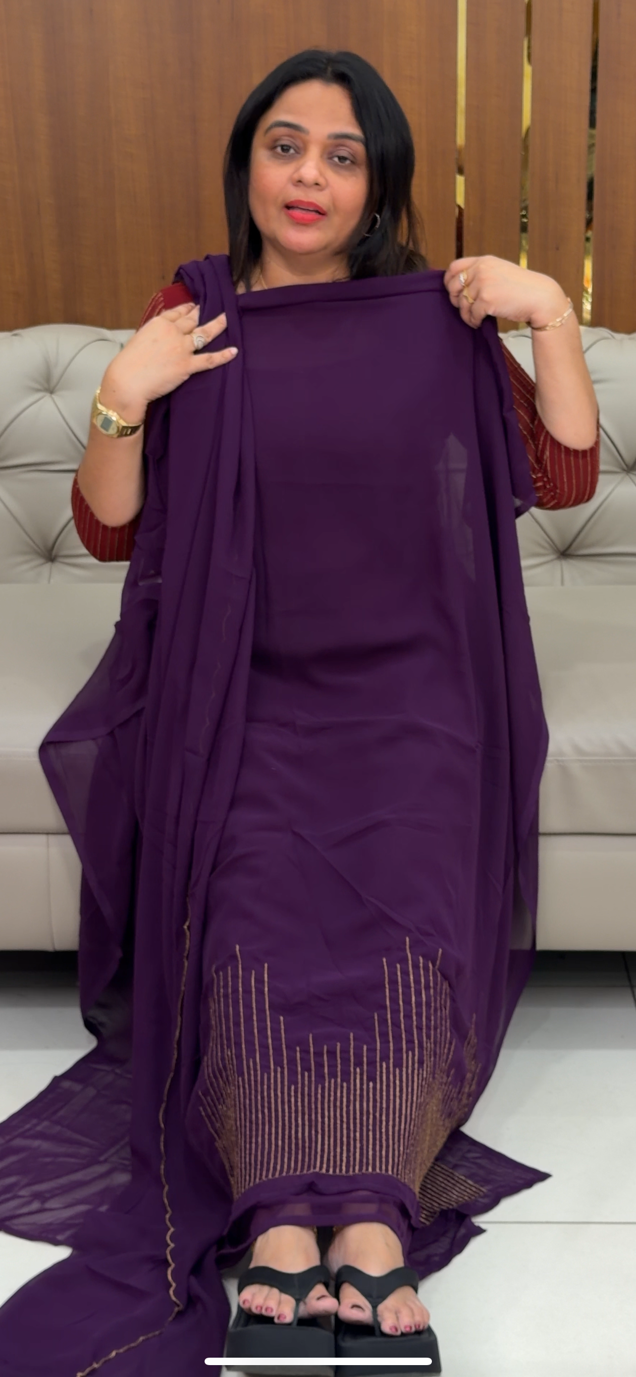 FORWARD FAUX GEORGETTE UNSTITCHED SALWAR SUITS - IHA 29240