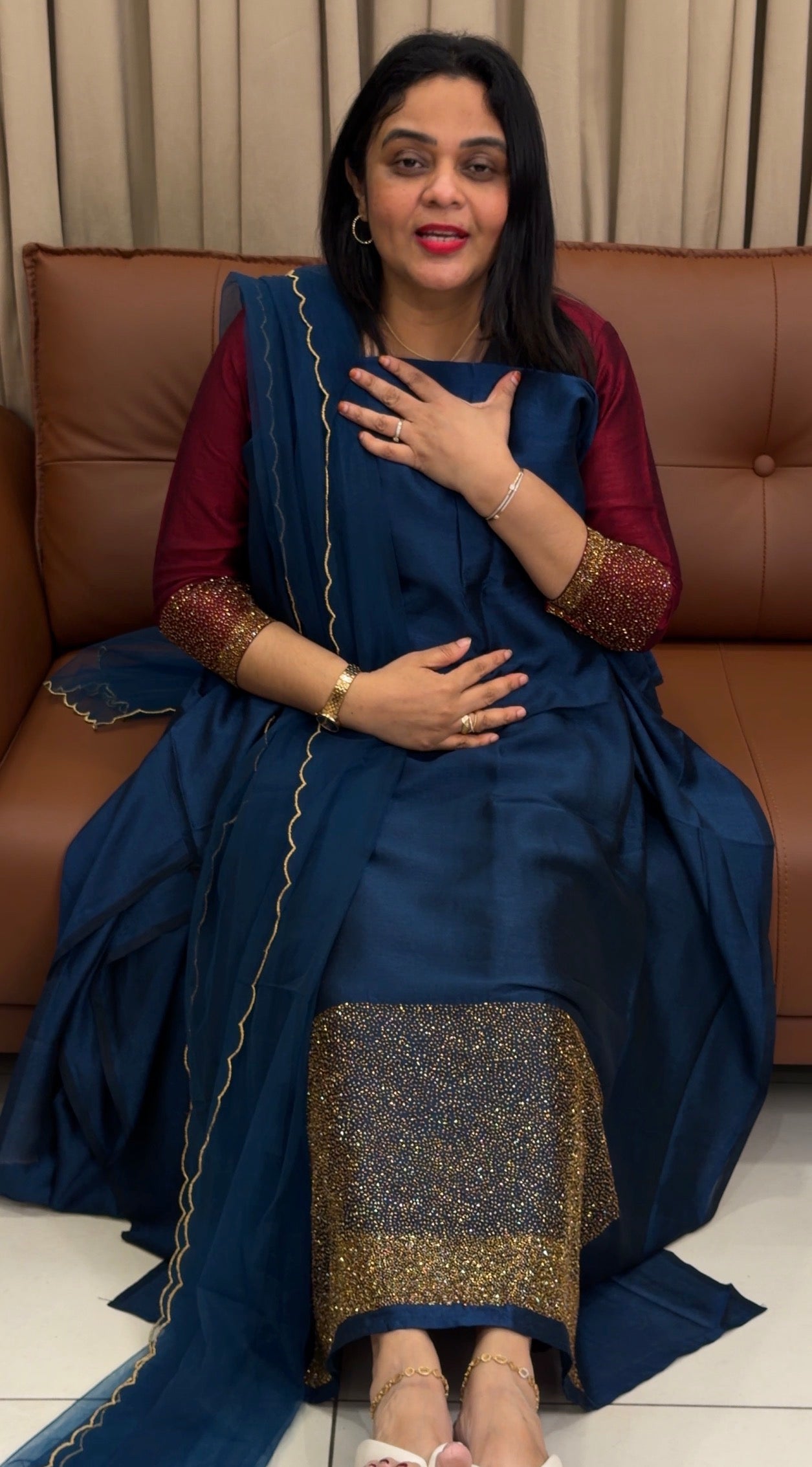 IHA'S IN-HOUSE SEMI RAW SILK UNSTITCHED SALWAR SUITS - IHA 33788
