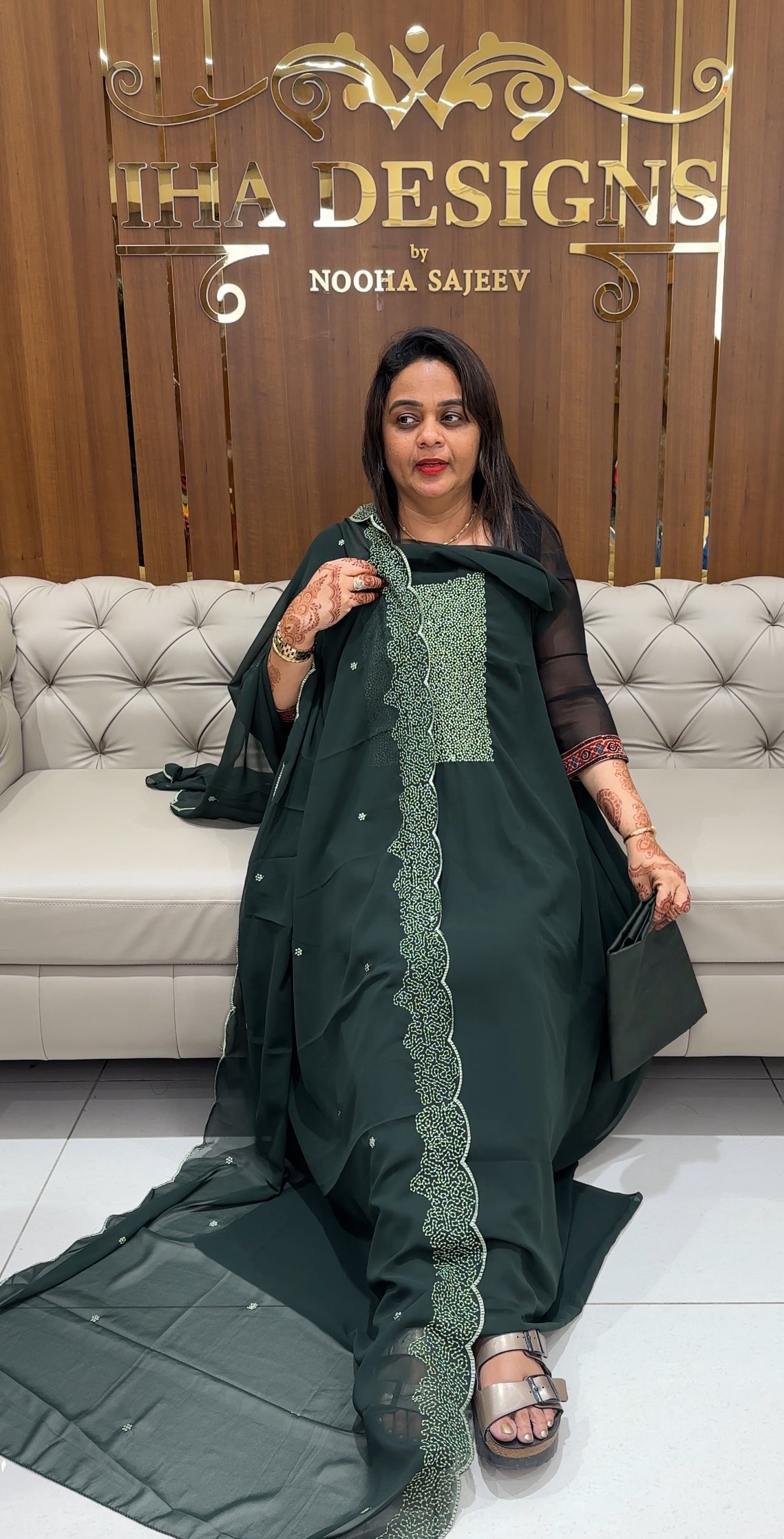 FAUX GEORGETTE UNSTITCHED SALWAR SUITS - IHA 24154