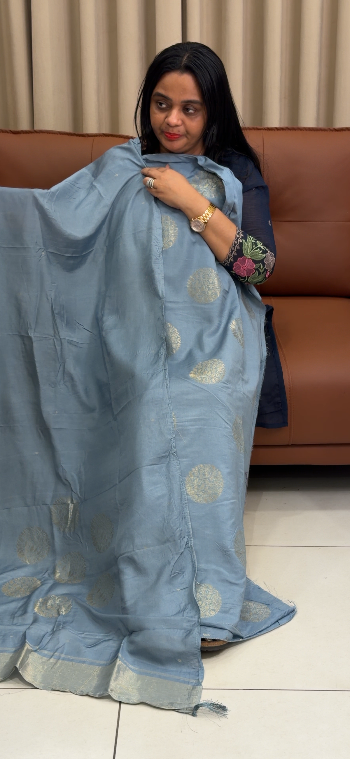 SEMI BANARASI UNSTITCHED SALWAR SUITS - IHA 35255