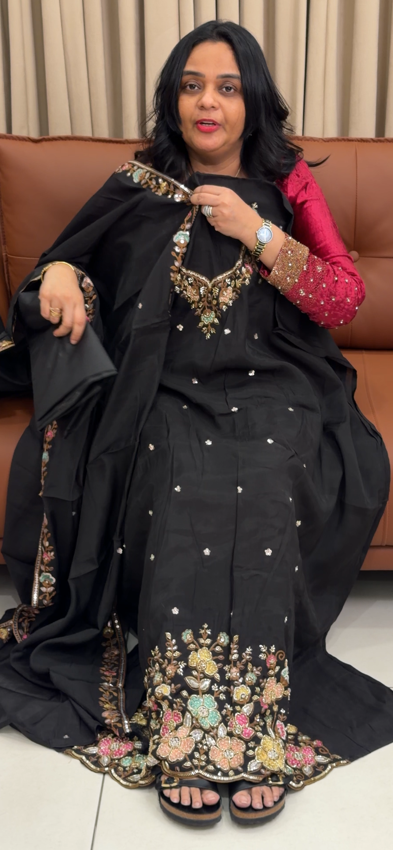 MALAI CHANDERI UNSTITCHED SALWAR SUITS - IHA 35054