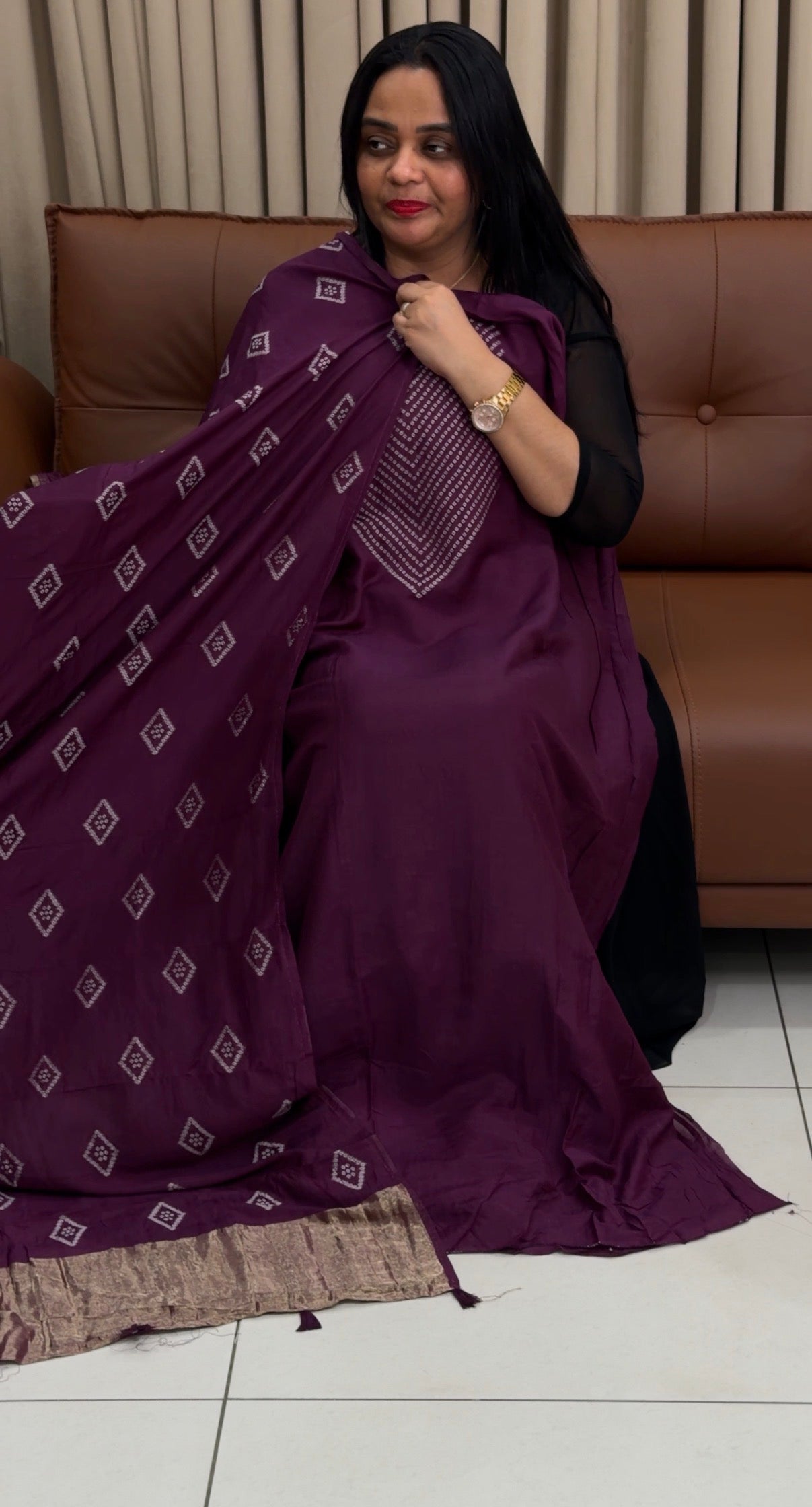 MALAI CHANDERI UNSTITCHED SALWAR SUITS - IHA 34690