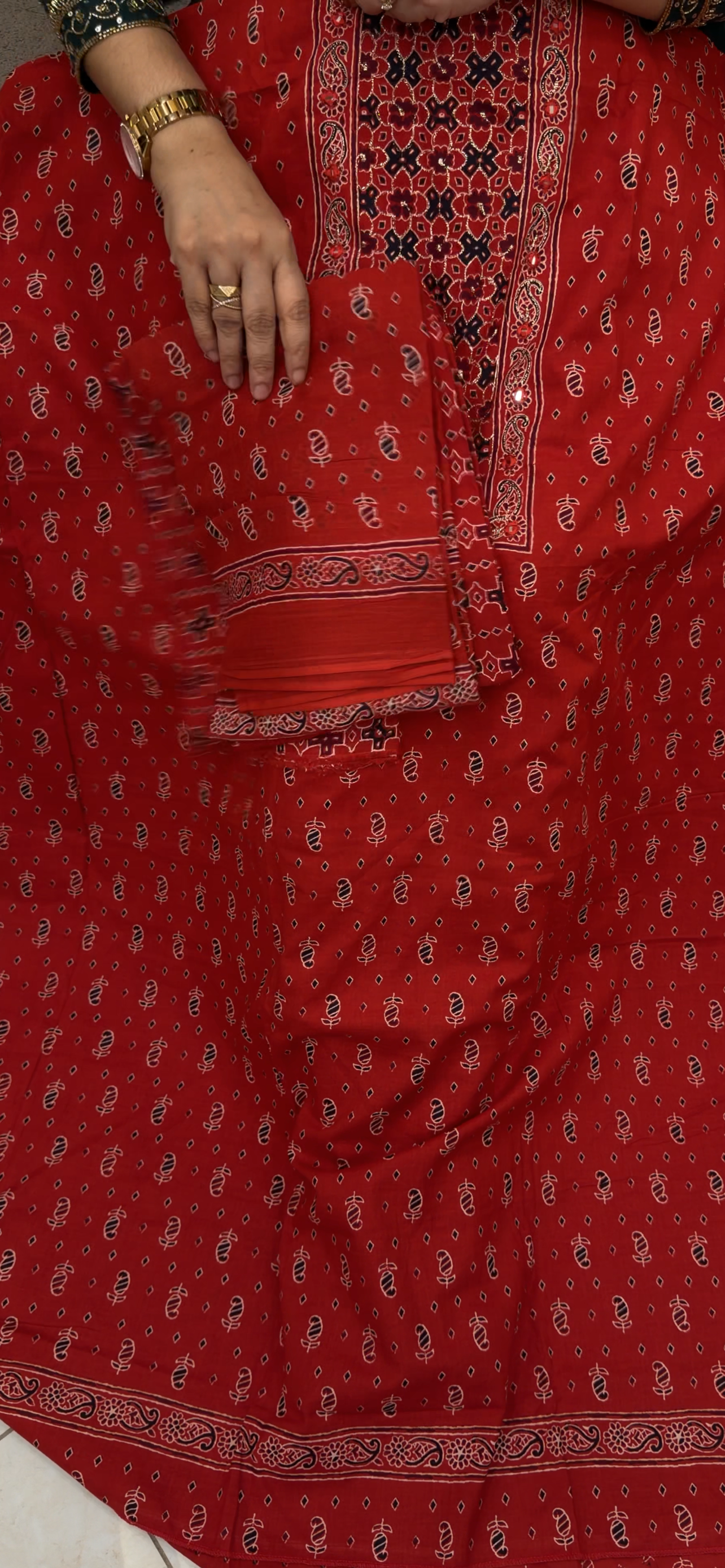 COTTON UNSTITCHED SALWAR SUITS - IHA 33235
