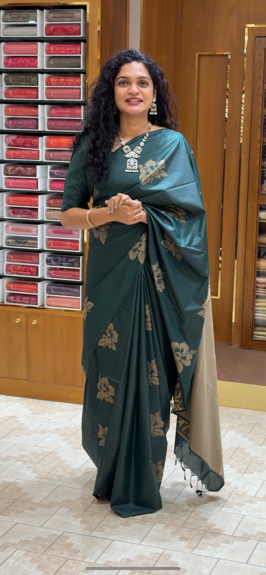 SEMI KANCHIPURAM SAREES - IHA 29297