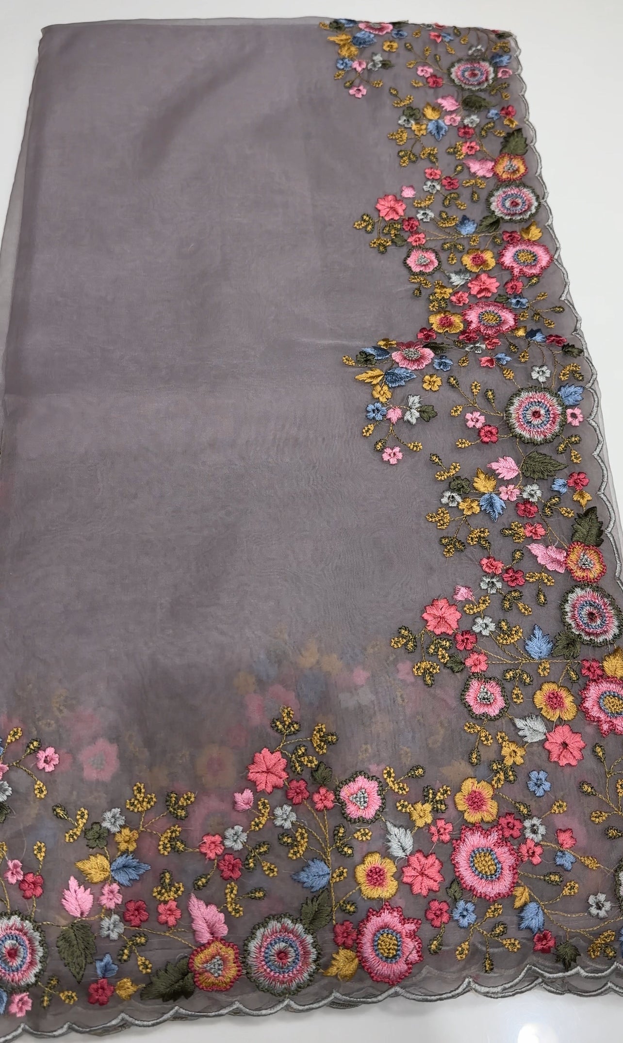 NYLON ORGANZA SAREES - IHA 27353