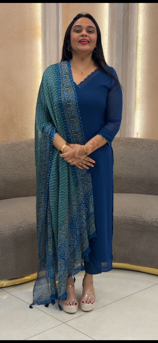 FORWARD TOP, BOTTOM AND DUPATTA  -  IHA 33081