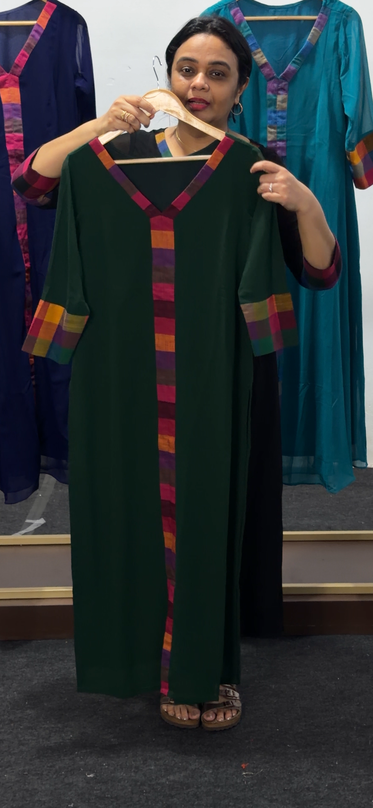 IHA'S IN-HOUSE GEORGETTE ALINE TOPS - IHA 36066