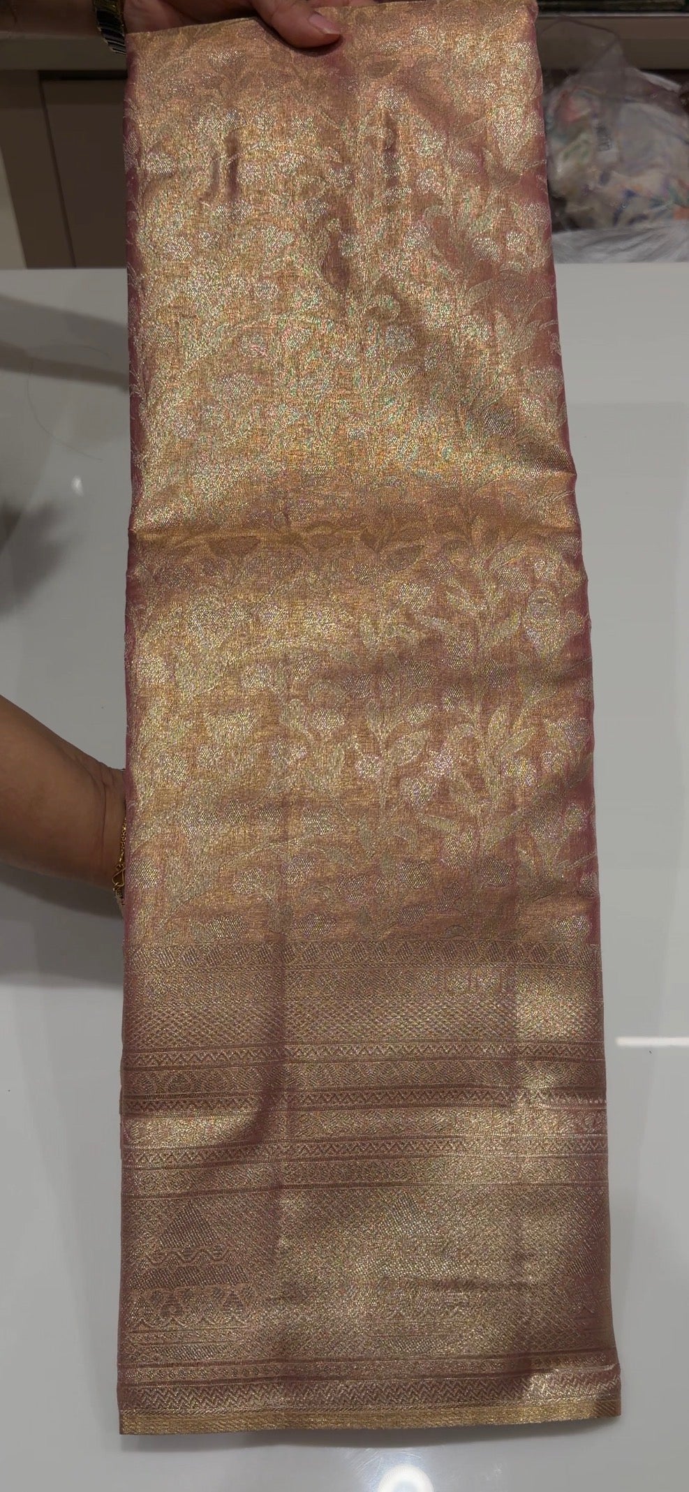 SEMI TISSUE SAREES - IHA 35821