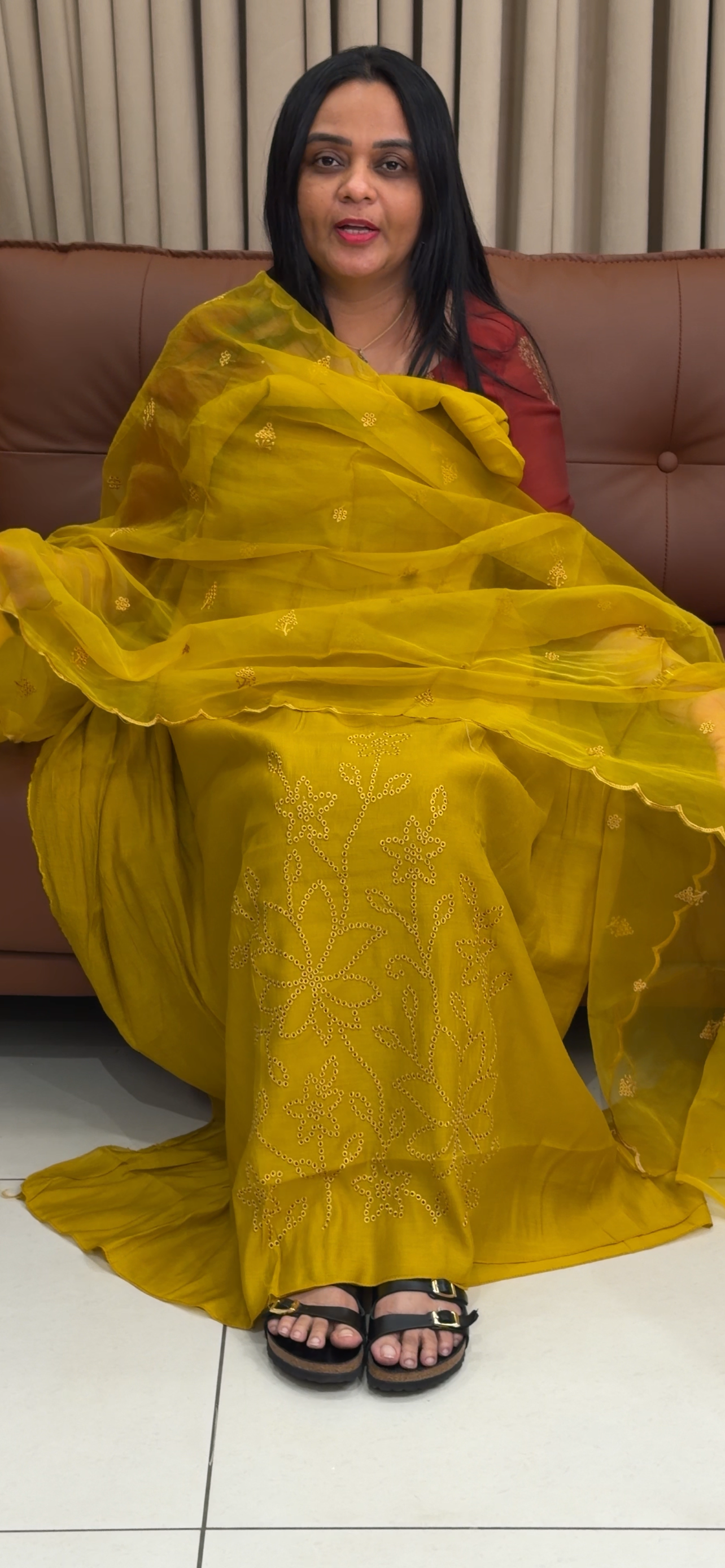 MUL CHANDERI UNSTITCHED SALWAR SUITS - IHA 34705
