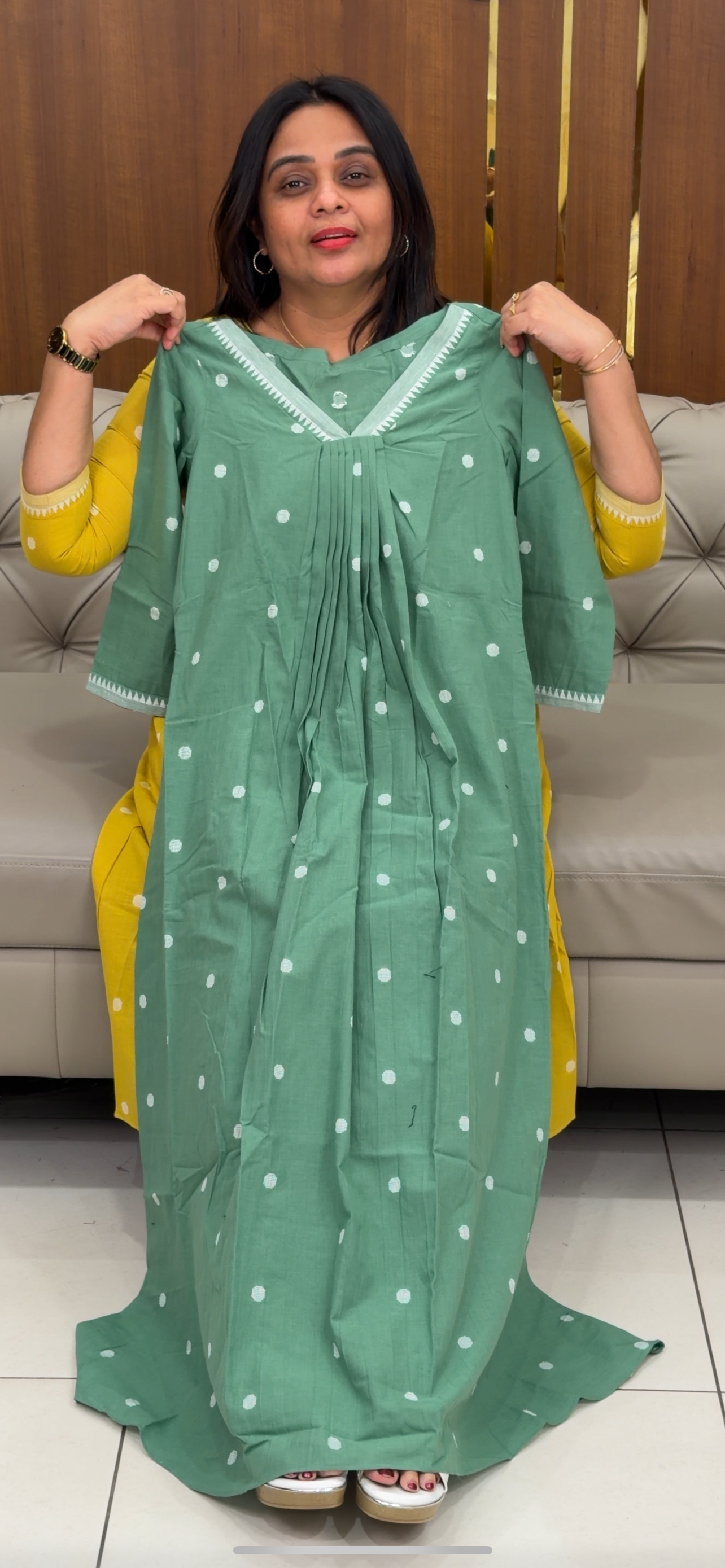 IHA'S IN-HOUSE HANDLOOM COTTON ALINE TOPS - IHA 29102