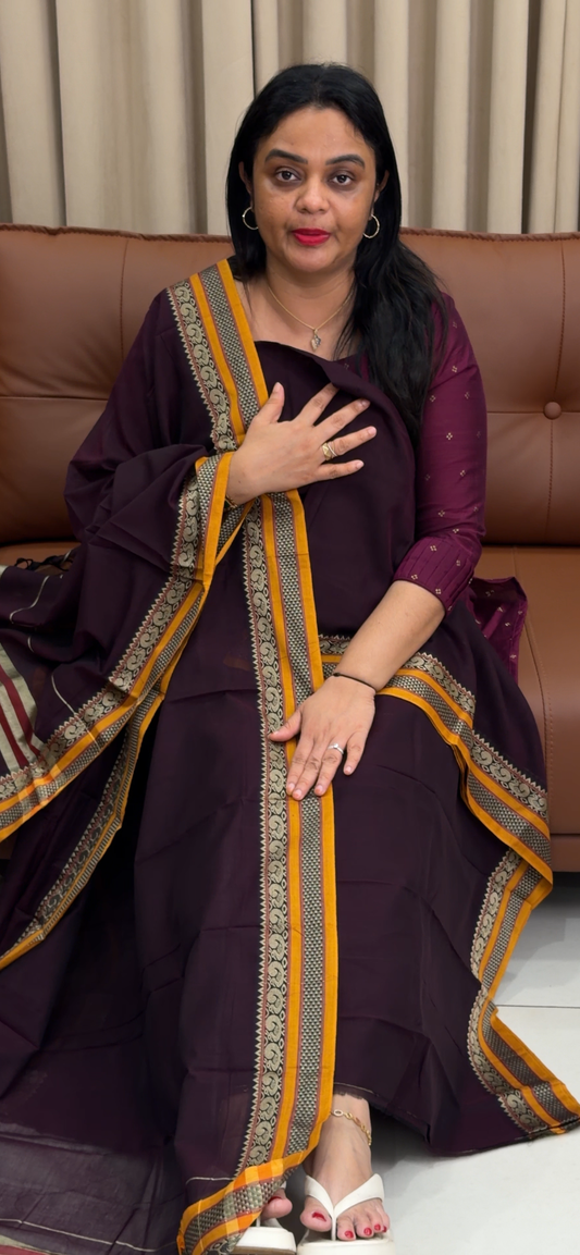 HANDLOOM UNSTITCHED SALWAR SUITS - IHA 34207