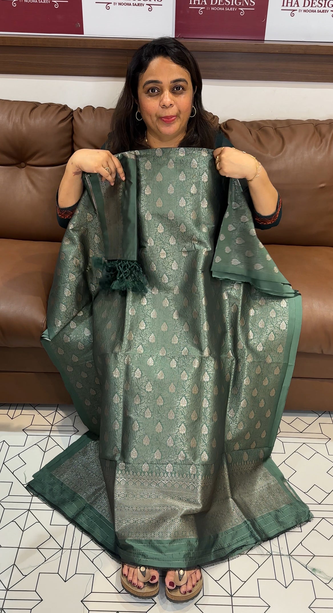 SEMI KATAN UNSTITCHED SALWAR SUITS - IHA 26273