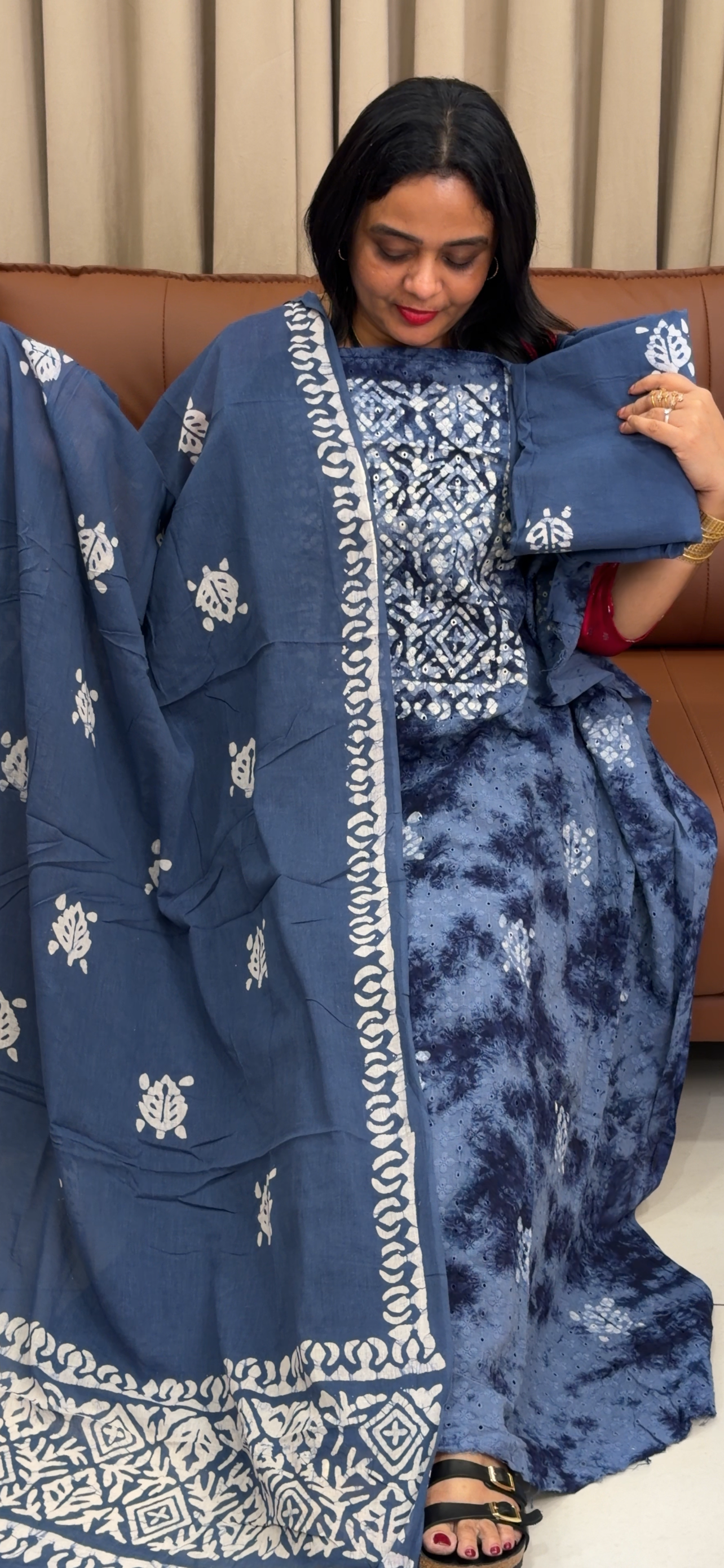 COTTON HAKOBA UNSTITCHED SALWAR SUITS - IHA 34045