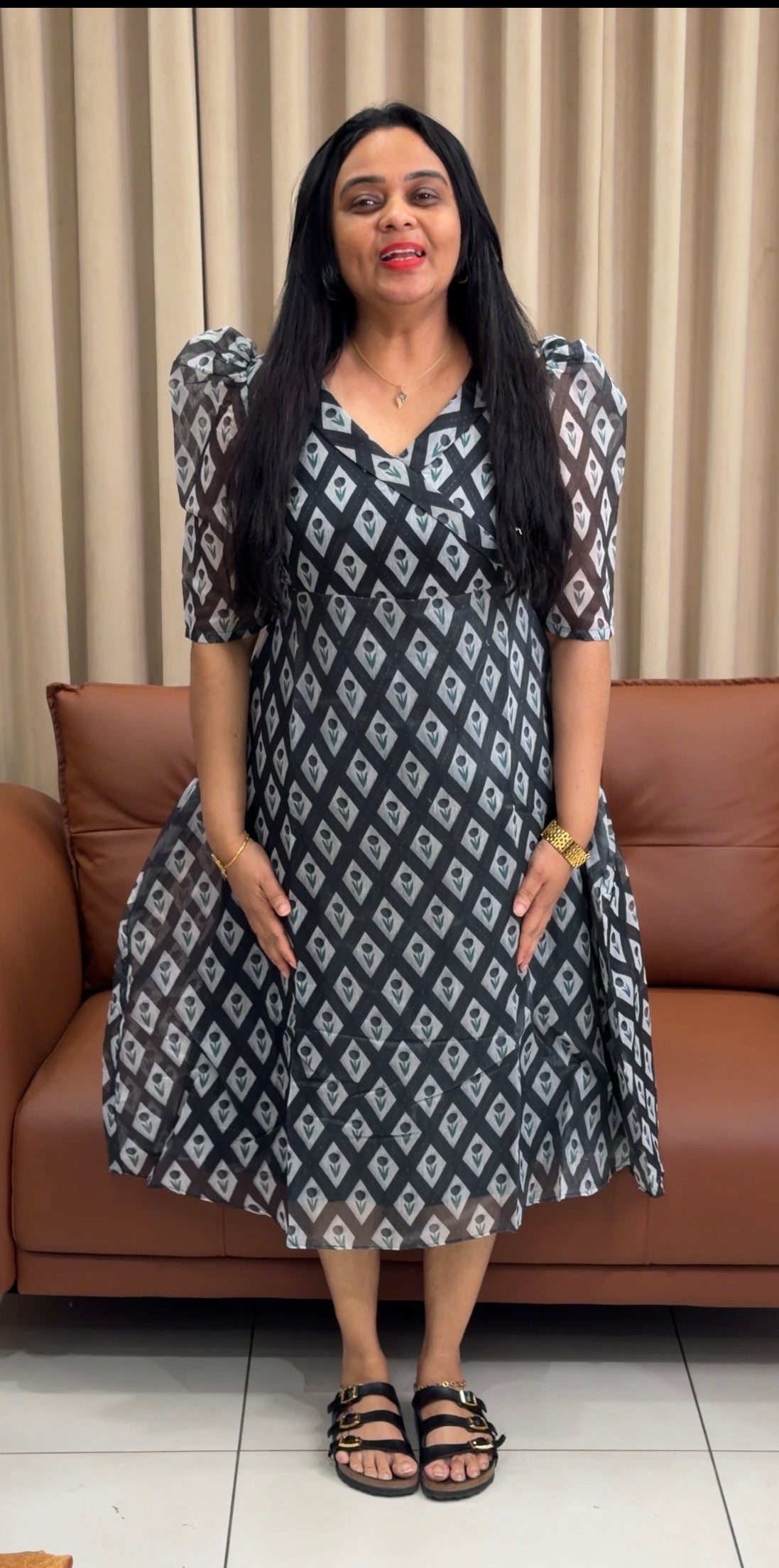 IHA'S IN-HOUSE PRINTED FROCKS - IHA 35385