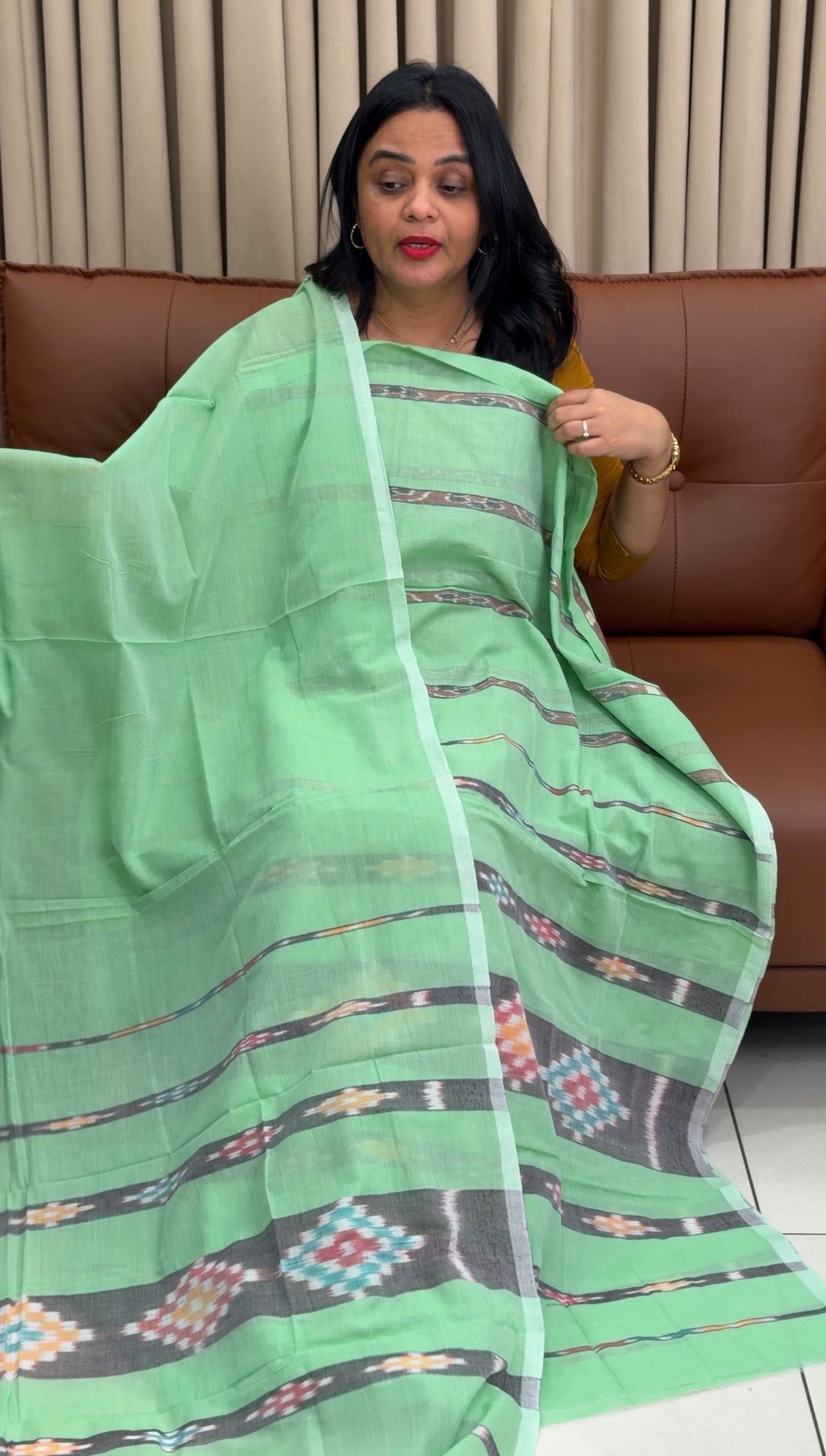 IKAT UNSTITCHED SALWAR SUITS - IHA 34395