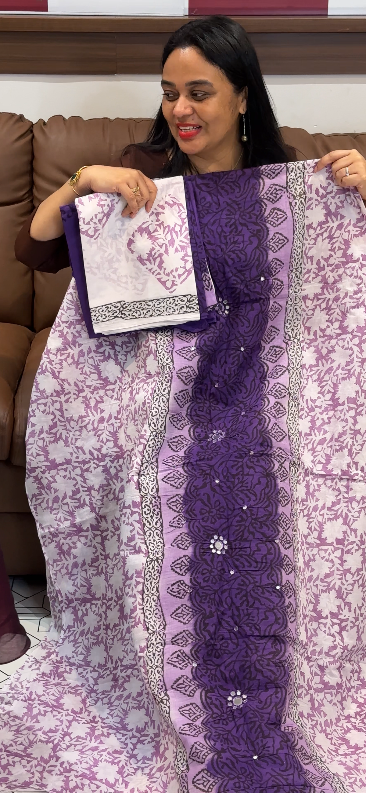 COTTON UNSTITCHED SALWAR SUITS - IHA 35564