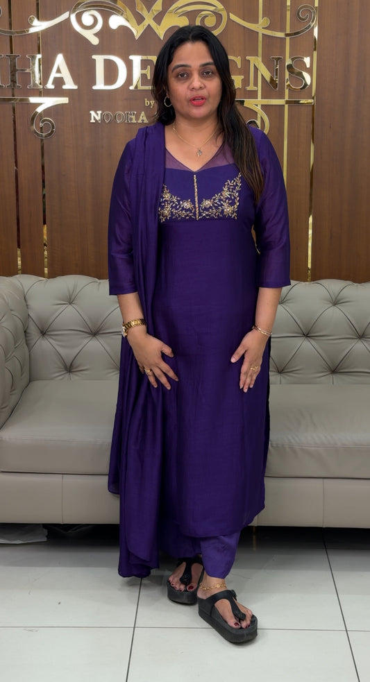 IHA'S IN-HOUSE SEMI RAW SILK UNSTITCHED SALWAR SUITS - IHA 28999