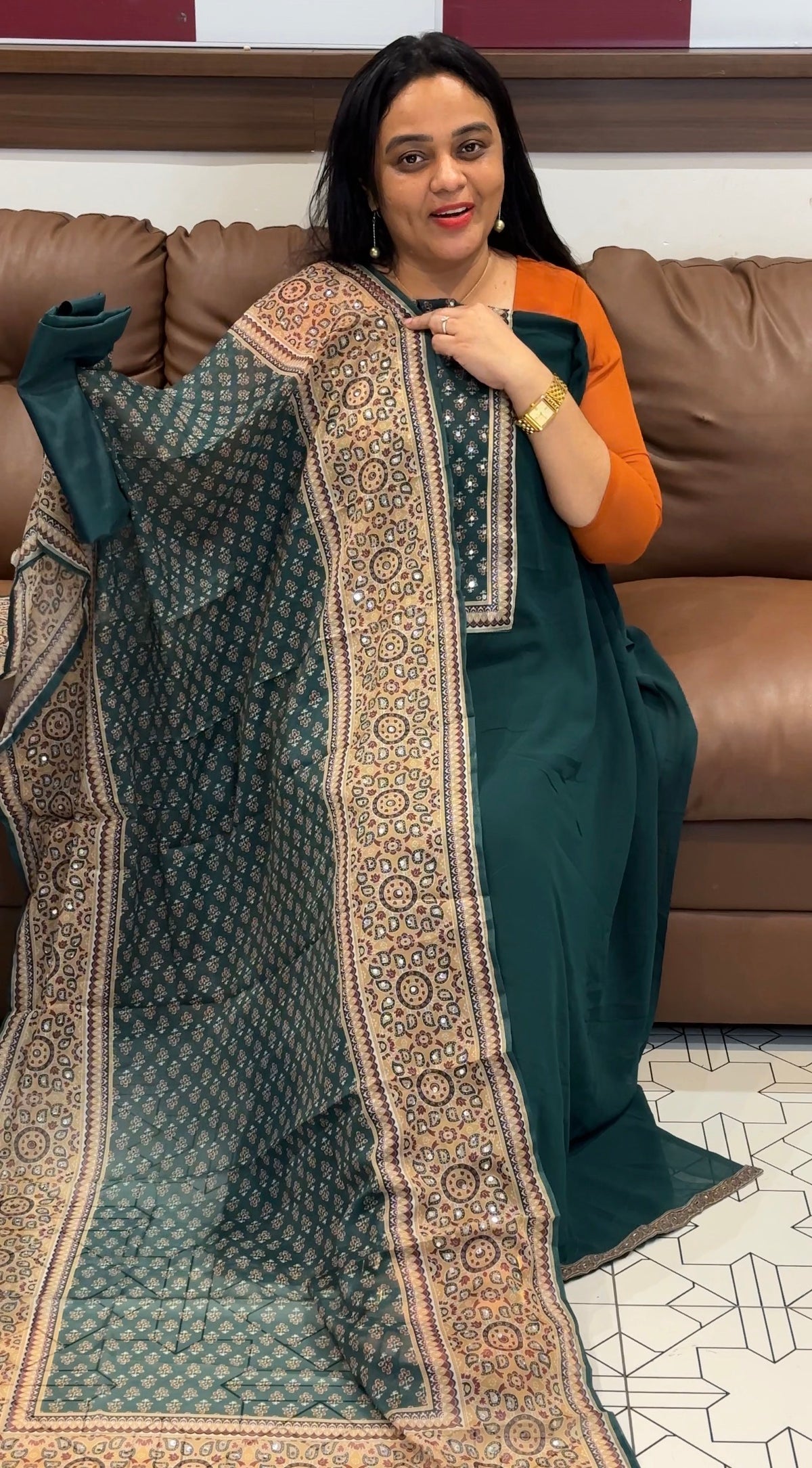 GEORGETTE UNSTITCHED SALWAR SUITS - IHA 35471