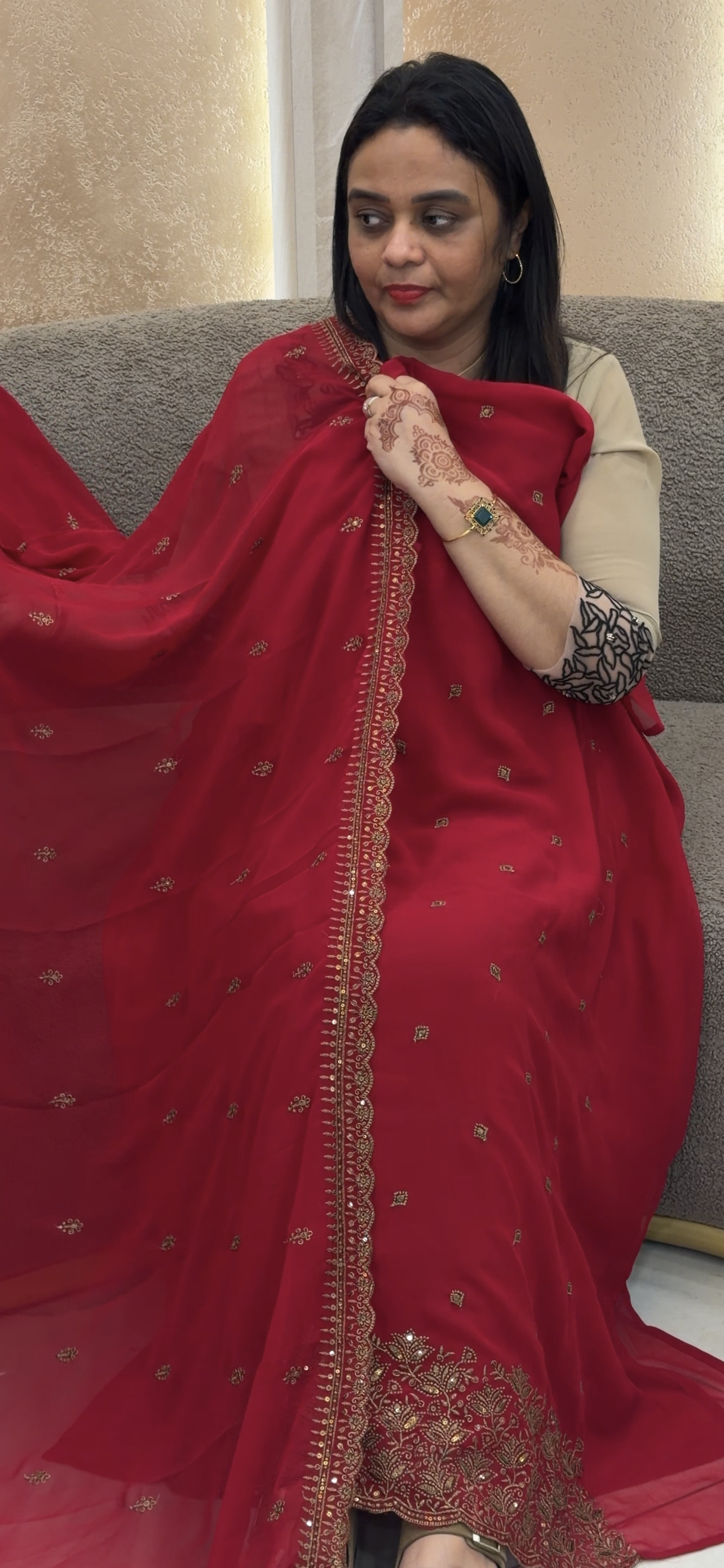 FAUX GEORGETTE UNSTITCHED SALWAR SUITS - IHA 33003