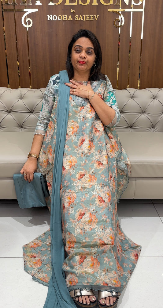 TISSUE UNSTITCHED SALWAR SUITS  - IHA 24400
