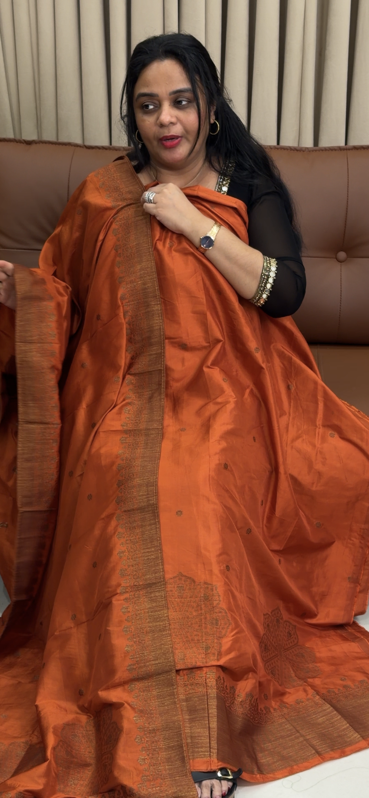 SEMI BANARASI UNSTITCHED SALWAR SUITS - IHA 34629