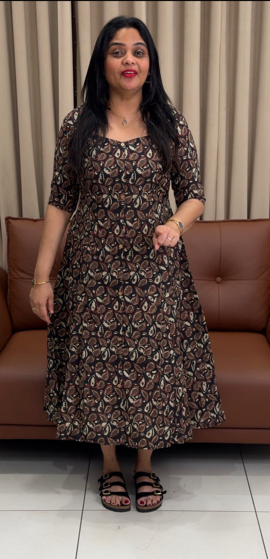 IHA'S IN-HOUSE PRINTED COTTON FROCKS - IHA 34056