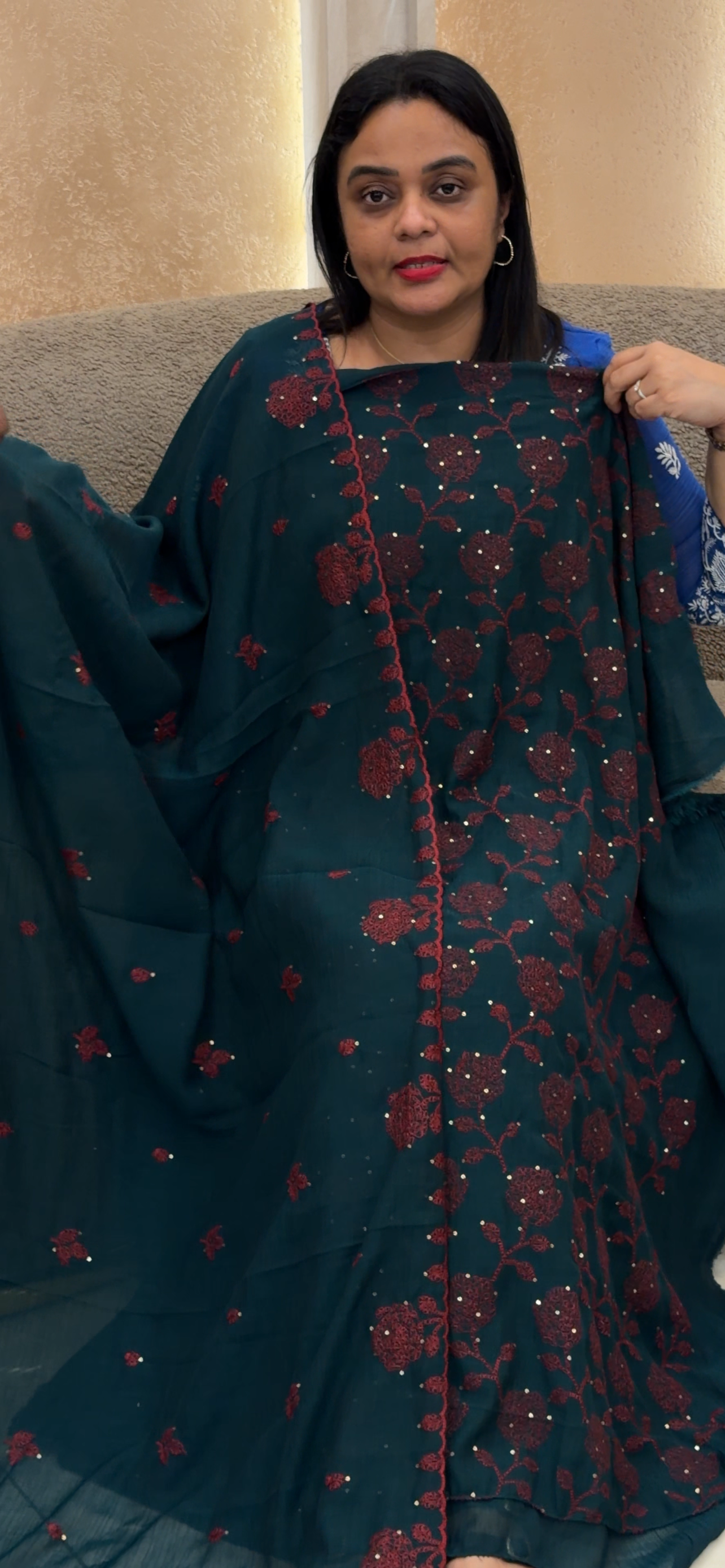 MUL CRUSHED UNSTITCHED SALWRA SUITS - IHA 34368
