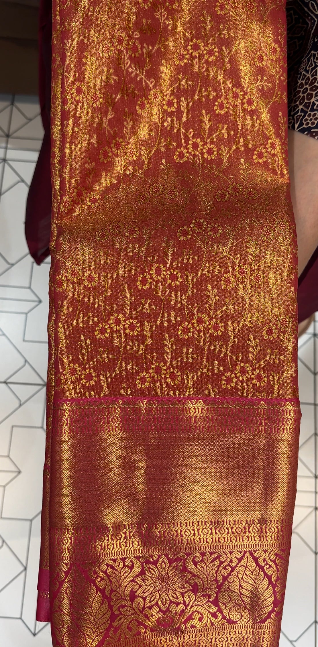 SEMI TISSUE KANCHIPURAM SILK SAREES - IHA 27831