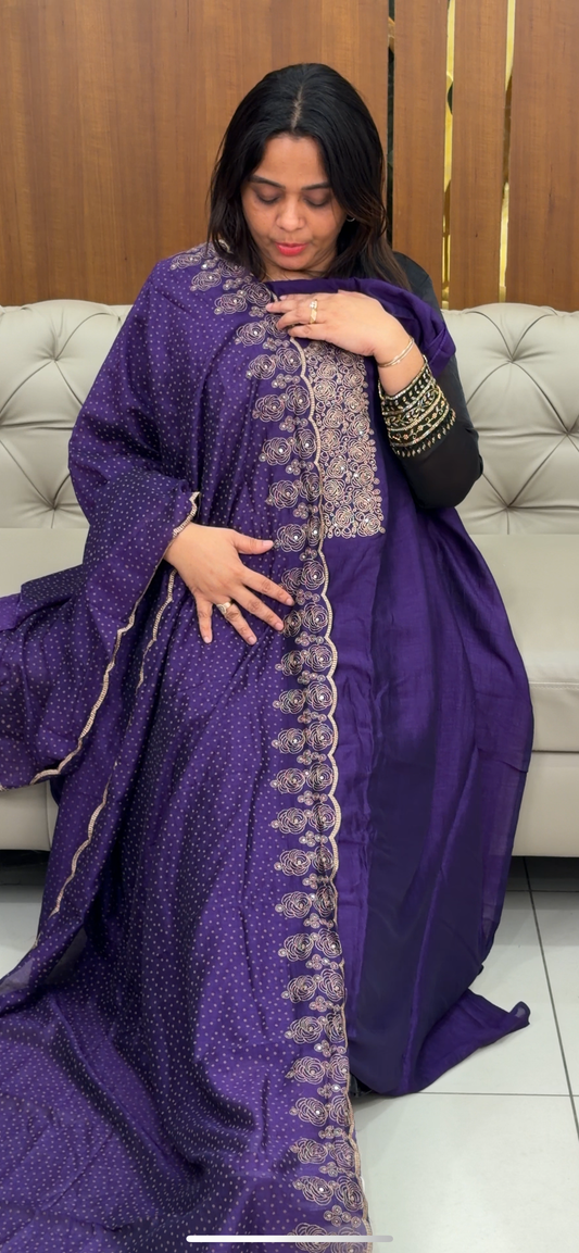 SEMI RAW SILK UNSTITCHED SALWAR SUITS - IHA 29085