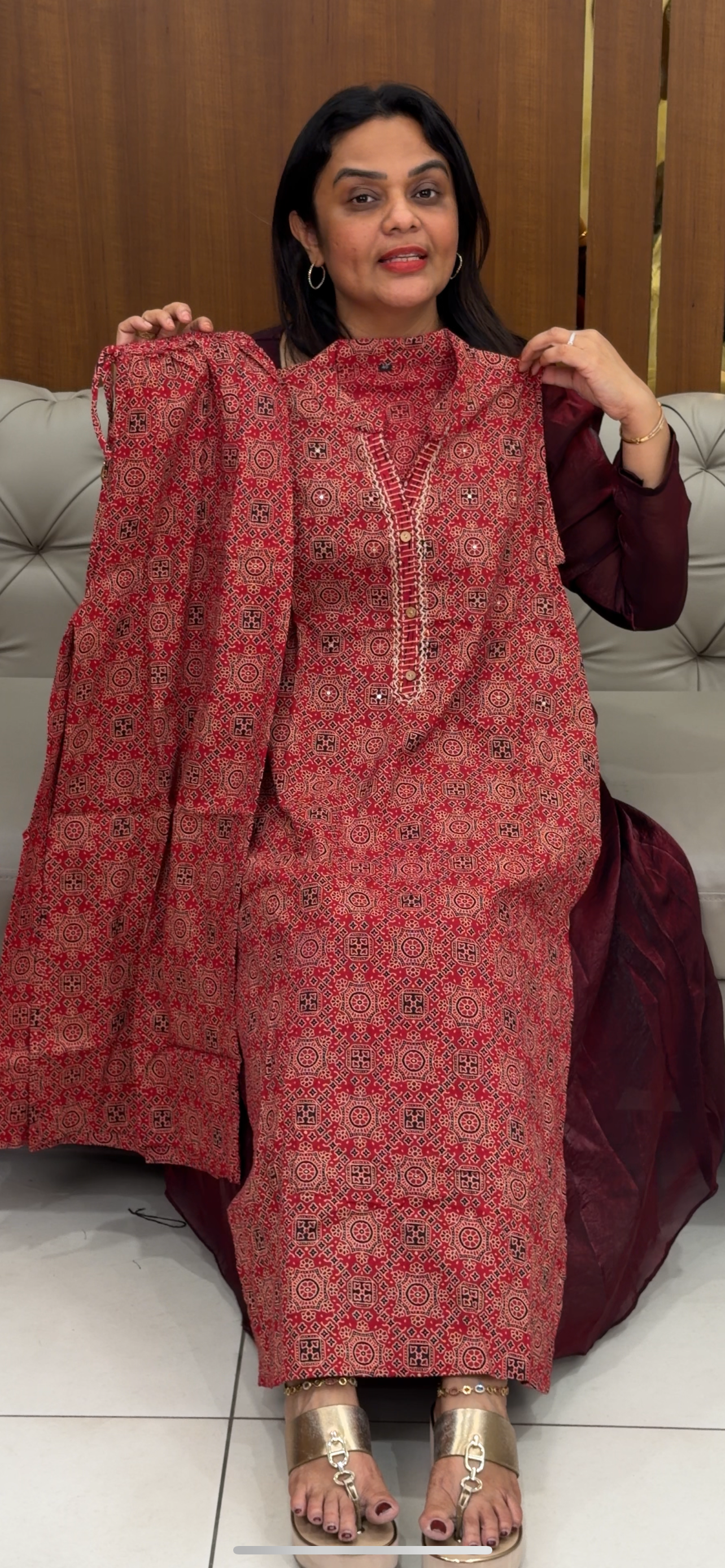 AJRAKH PRINTED LONG CO-ORDS SETS - IHA 30724