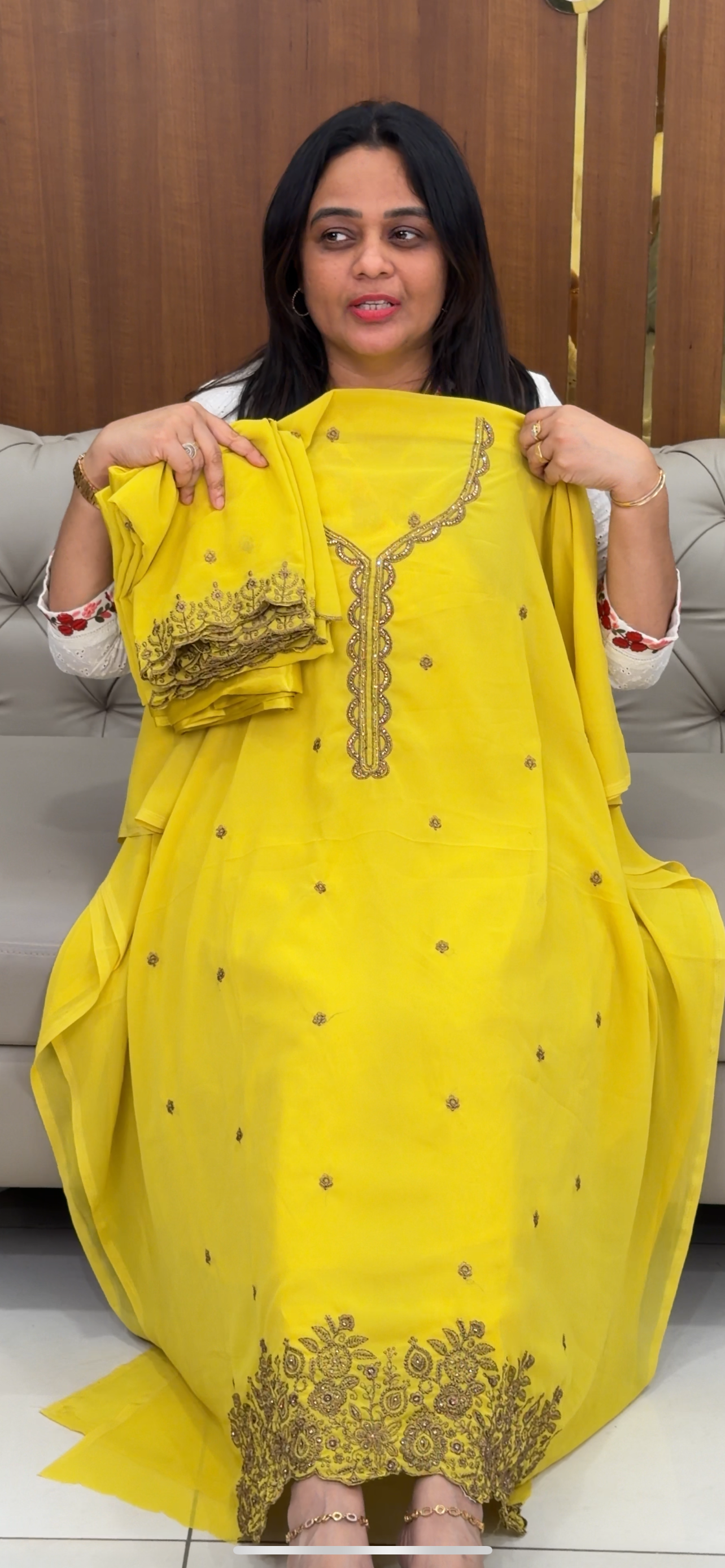 GEORGETTE UNSTITCHED SALWAR SUITS - IHA 29344